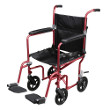 Deluxe Fly-Weight Aluminum Transport Chair w/ Removable Casters